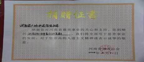 河南省华体会网页版-华体会（中国）,水泥有限公司向河南省慈善总会捐款50万元                         